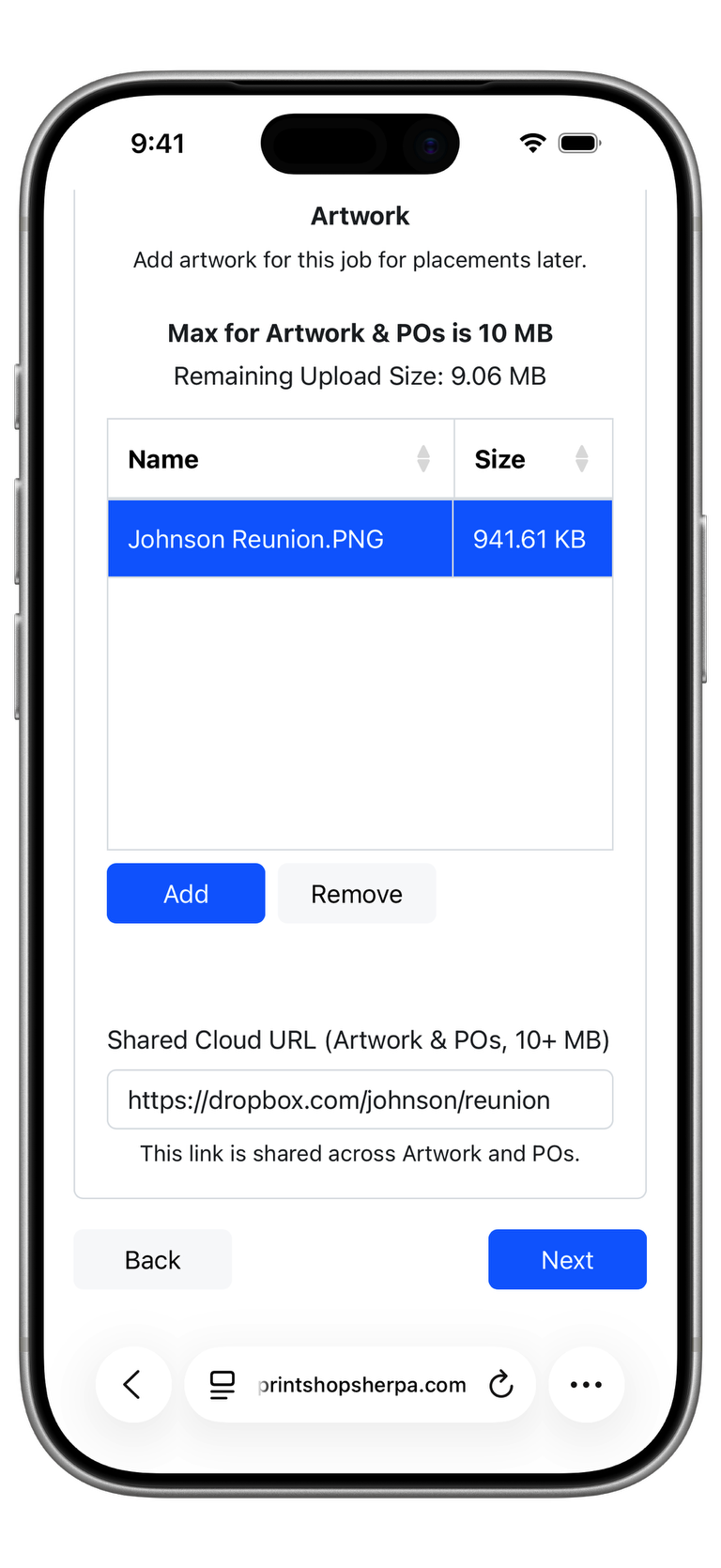 Artwork Bottom Screenshot